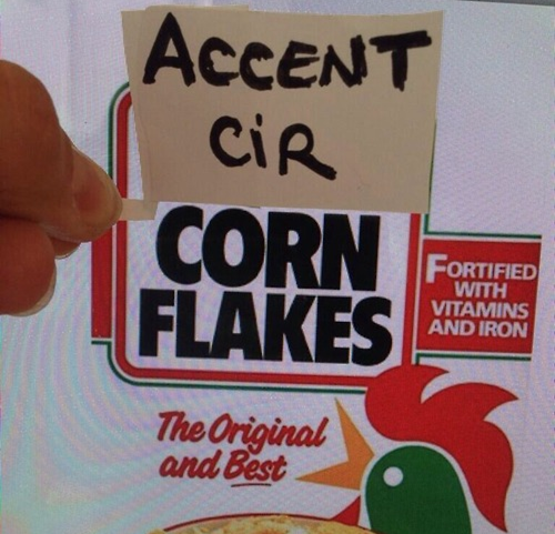 Accent cir Corn Flakes