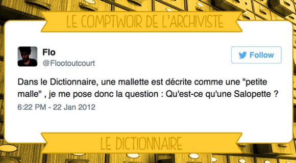 Image de couverture de l'article : Le Comptwoir de l’Archiviste |Le Dictionnaire