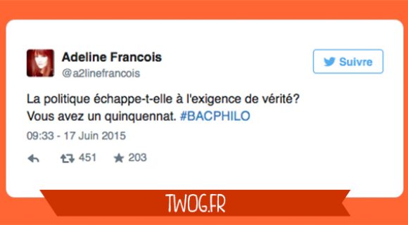 Image de couverture de l'article : Le Bac Philo 2015 vu de Twitter