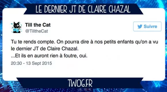 Image de couverture de l'article : Le dernier JT de Claire Chazal commenté par Twitter
