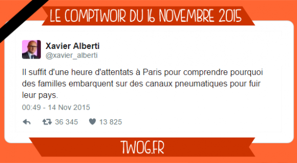 Image de couverture de l'article : Le Comptwoir du 16 novembre 2015