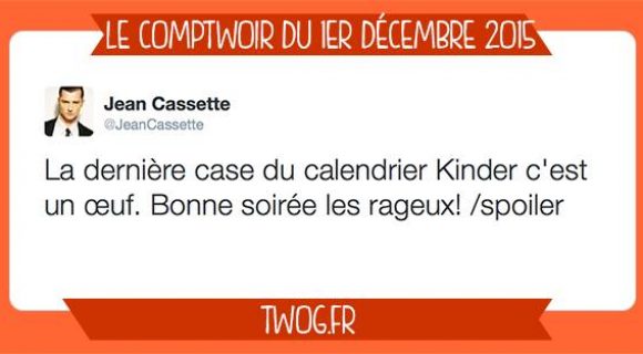 Image de couverture de l'article : Le Comptwoir du 1er décembre 2015