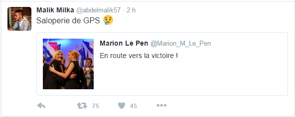@abdelmalik57 Malik Milka a retweeté Marion Le Pen Saloperie de GPS 