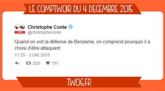 Image de couverture de l'article : Le Comptwoir du 4 décembre 2015