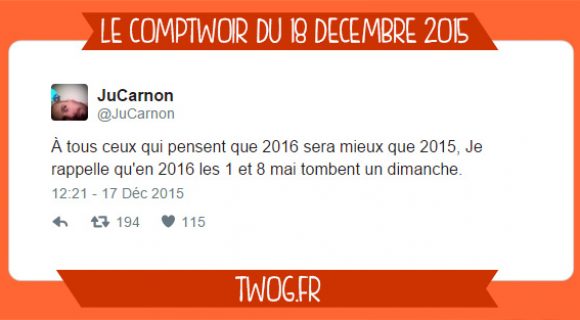 Image de couverture de l'article : Le Comptwoir du 18 décembre 2015