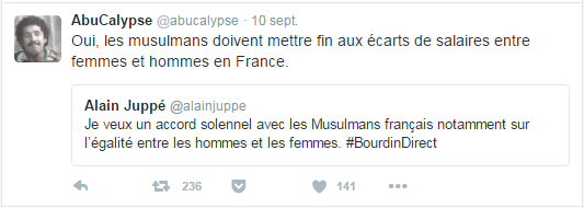Oui, les musulmans doivent mettre fin aux écarts de salaires entre femmes et hommes en France.