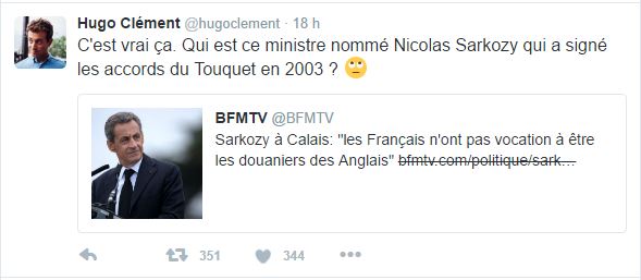 C'est vrai ça. Qui est ce ministre nommé Nicolas Sarkozy qui a signé les accords du Touquet en 2003 ?