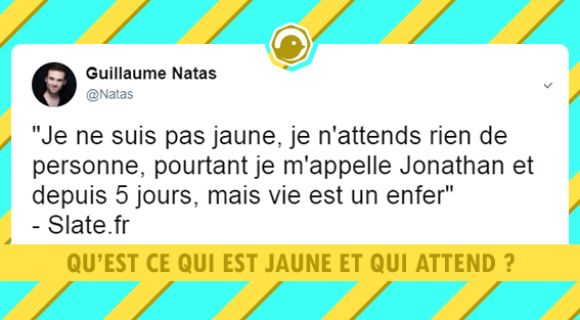 Image de couverture de l'article : Qu’est ce qui est jaune et qui attend ?