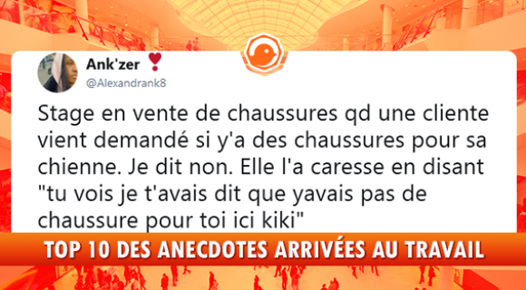 Image de couverture de l'article : Top 10 des anecdotes arrivées au travail