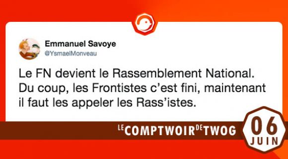 Image de couverture de l'article : Le Comptwoir du 6 juin 2018 : les meilleurs tweets