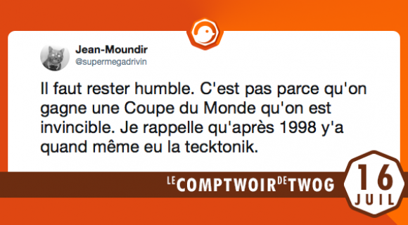 Image de couverture de l'article : Le Comptwoir du 16 juillet 2018 : les meilleurs tweets