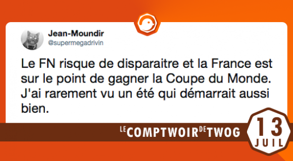 Image de couverture de l'article : Le Comptwoir du 13 juillet 2018 : les meilleurs tweets