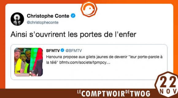 Image de couverture de l'article : Le Comptwoir du 22 novembre 2018 : les meilleurs tweets