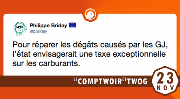 Image de couverture de l'article : Le Comptwoir du 23 novembre 2018 : les meilleurs tweets