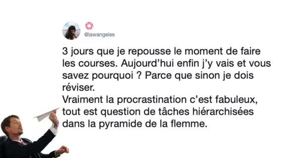 Image de couverture de l'article : Top 20 des meilleurs tweets sur la procrastination