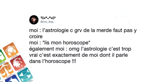 Image de couverture de l'article : Top 20 des meilleurs tweets sur l’horoscope, cette science exacte quand elle nous sourit