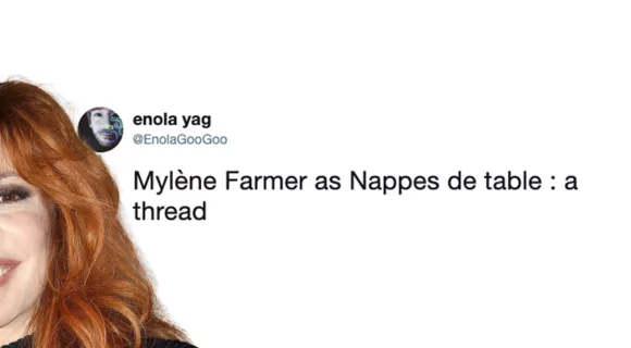 Image de couverture de l'article : Thread : Mylène Farmer as nappes de table