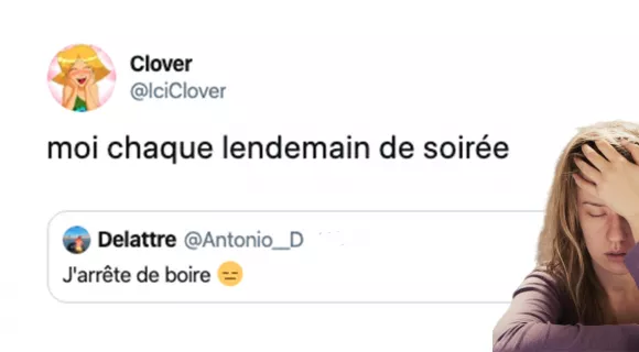 Image de couverture de l'article : Les 18 meilleurs tweets sur les lendemains de soirée, ouch ça pique !