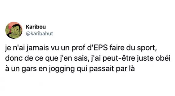 Image de couverture de l'article : Les 15 meilleurs tweets sur les profs d’EPS, quelqu’un les a déjà vu faire du sport ?