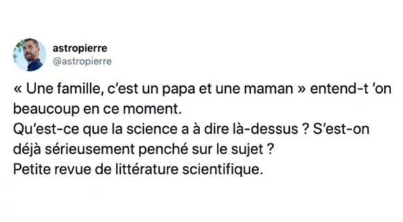 Image de couverture de l'article : Thread : « Une famille c’est une maman, un papa » : est-ce une croyance ou une vérité scientifique ?