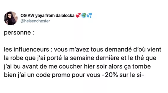 Image de couverture de l'article : Les 20 meilleurs tweets sur les influenceurs, un métier où l’argent est roi !