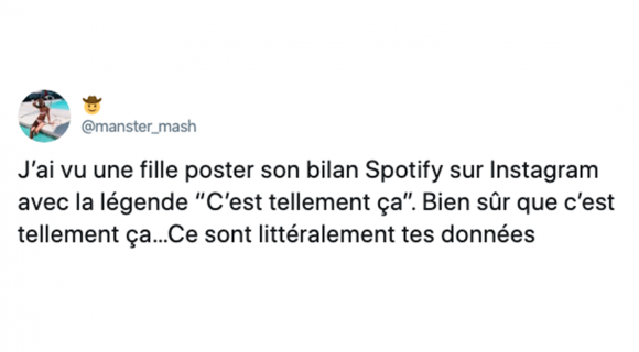 Image de couverture de l'article : Les 15 meilleurs tweets sur les bilans Spotify, ce que tes goûts musicaux révèlent sur ta vie !