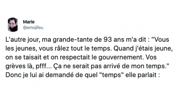 Image de couverture de l'article : Thread : Lettre à ma grand-tante « Ça ne serait pas arrivé de mon temps » !