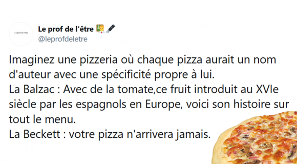 Image de couverture de l'article : Les 30 meilleurs tweets sur les noms de pizzas littéraires !