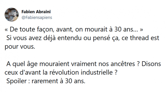 Image de couverture de l'article : Thread : Nos ancêtres mouraient-il vraiment à 30 ans ?