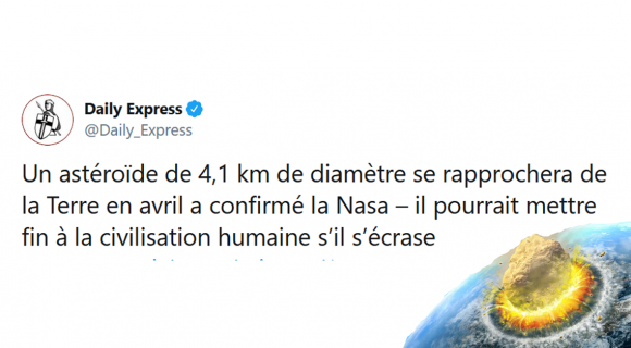 Image de couverture de l'article : Les 15 meilleurs tweets sur l’astéroïde censée anéantir la Terre !