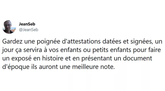 Image de couverture de l'article : Les 15 meilleurs tweets sur l’attestation de déplacement, encore une ?