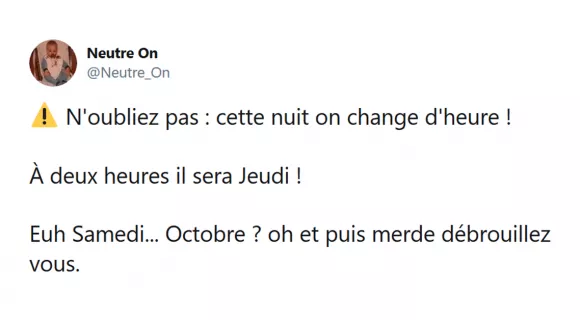 Image de couverture de l'article : Les 15 meilleurs tweets sur le changement d’heure, ça existe encore ce truc ?