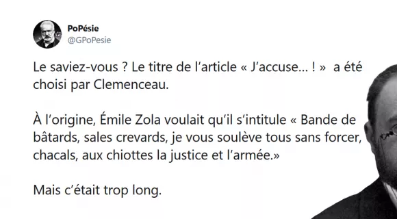Image de couverture de l'article : Sélection spéciale Emile Zola : les meilleurs tweets