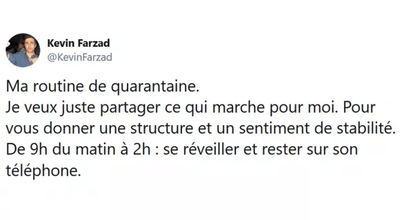 Image de couverture de l'article : Les 15 meilleurs tweets sur vos routines de quarantaine, on se laisse pas aller