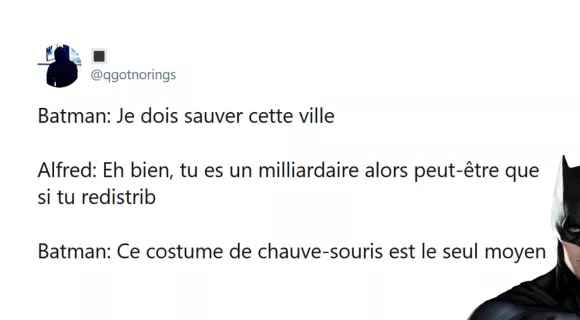 Image de couverture de l'article : Les 15 meilleurs tweets sur Batman, c’est pas vraiment un super-héros…