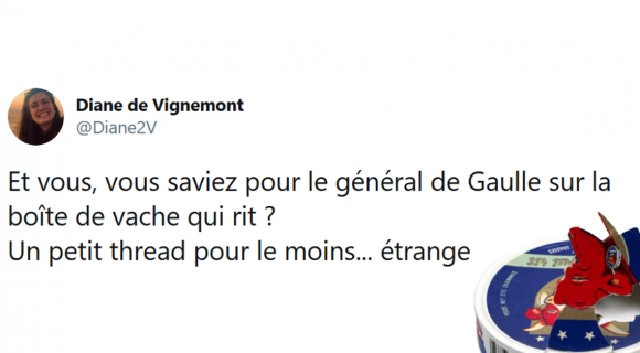 Image de couverture de l'article : Thread : Quand le général de Gaulle était dissimulé sur les boîtes de vache qui rit