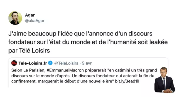 Image de couverture de l'article : Les 18 meilleurs tweets sur l’allocution très attendue d’Emmanuel Macron