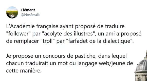 Image de couverture de l'article : Les mots du langage web/jeune s’ils étaient traduits par l’Académie française