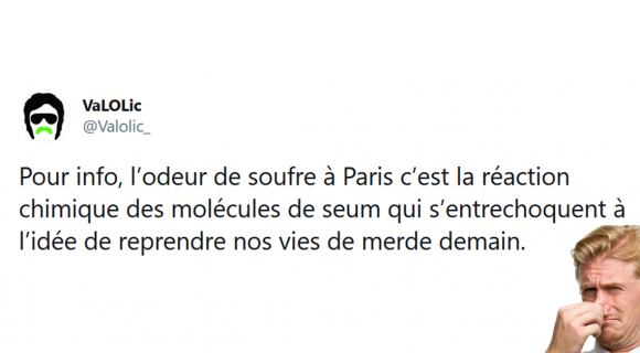 Image de couverture de l'article : Les 28 meilleurs tweets sur la mystérieuse odeur de soufre de Paris
