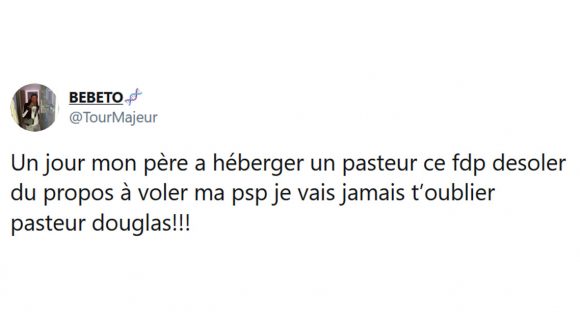 Image de couverture de l'article : Les 13 meilleurs tweets sur Pasteur douglas, ce voleur de psp