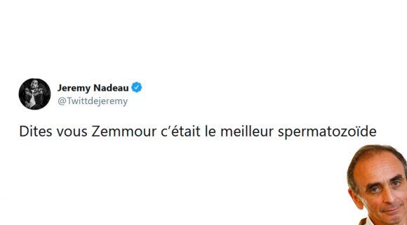 Image de couverture de l'article : Les 15 meilleurs tweets sur Eric Zemmour, mais il se tait jamais celui-là ?