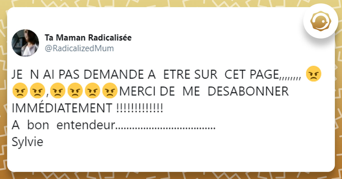 Tweet de RadicalizedMum comment tweeter sur FB à 53 ans