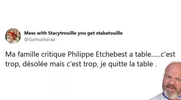 Image de couverture de l'article : Les 20 meilleurs tweets sur Philippe Etchebest, le cuisinier préféré des Français