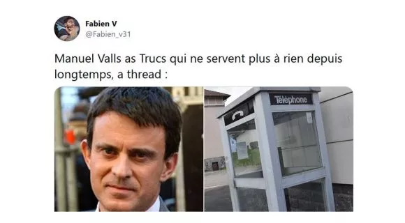 Image de couverture de l'article : Thread : Manuel Valls as Trucs qui ne servent plus à rien depuis longtemps