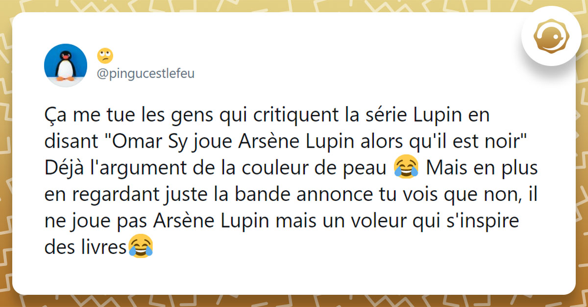Tweet de pingucestlefeu sur Omar Sy