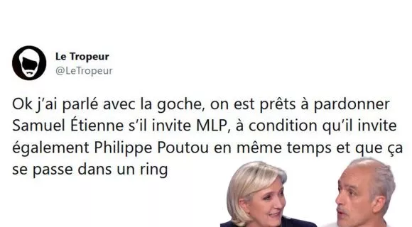 Image de couverture de l'article : Samuel Etienne doit-il inviter Marine Le Pen sur Twitch ?