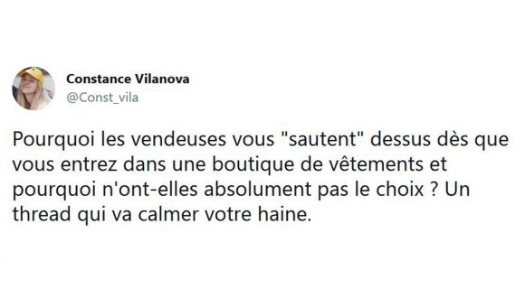 Image de couverture de l'article : Thread : pourquoi les vendeuses vous sautent-elles dessus dès l’entrée du magasin ?