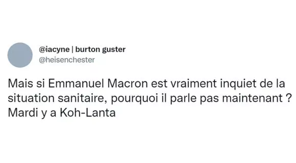 Image de couverture de l'article : Emmanuel Macron veut nous parler mardi à 20h, oh no
