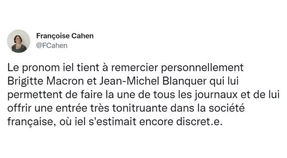 Image de couverture de l'article : Brigitte Macron part elle aussi au combat contre le pronom “iel”
