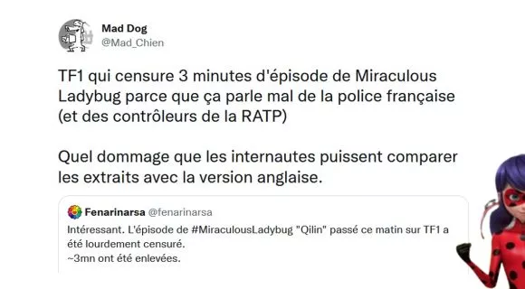 Image de couverture de l'article : TF1 a-t-elle censuré un dessin animé qui critiquait la police ?